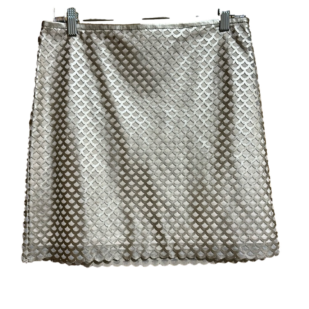 Chelsea & Violet Faux Metallic Leather and Mesh Illusion Skirt Size Small - EUC